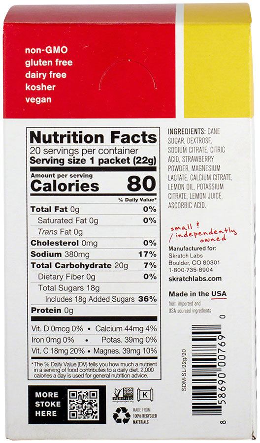 Mezcla de bebida deportiva de hidratación - Limonada de fresa