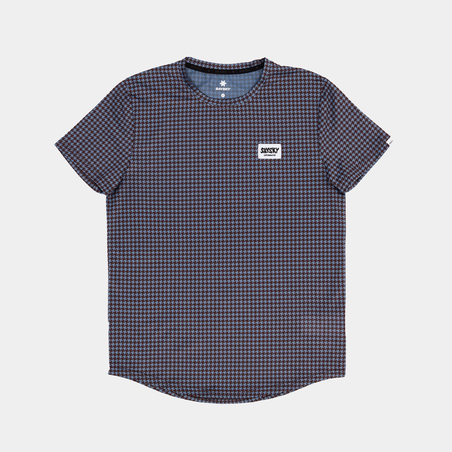 Houndstooth Combat T-Shirt - Blue