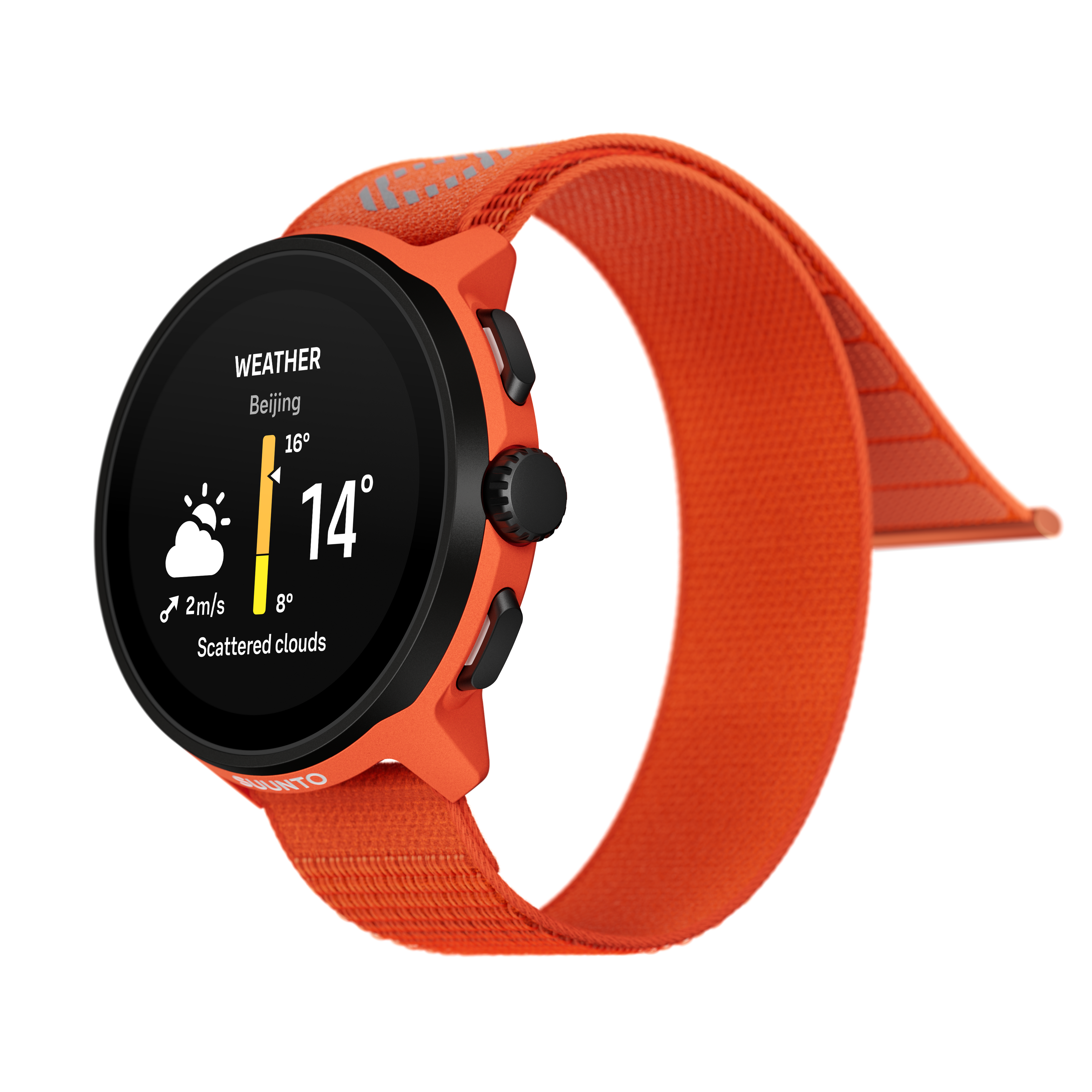 RUN CORAL ORANGE (TEXTILE STRAP)