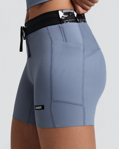 Striped Cadence™ 5" Compression Bottom - Pavillion Blue / Steel Horizon