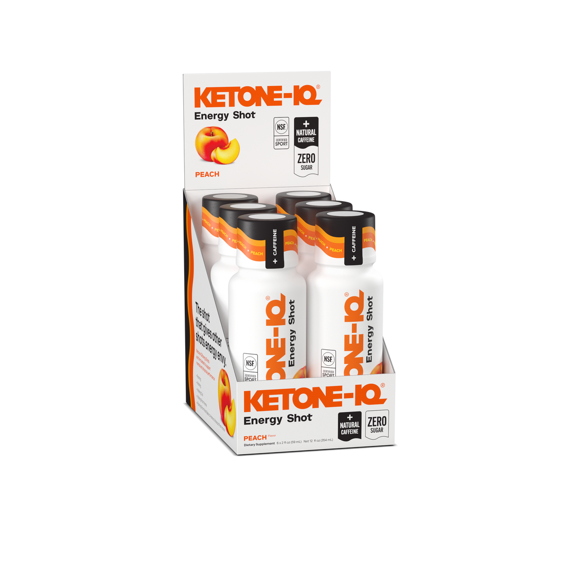 2 oz  Caffeine Shot - Peach