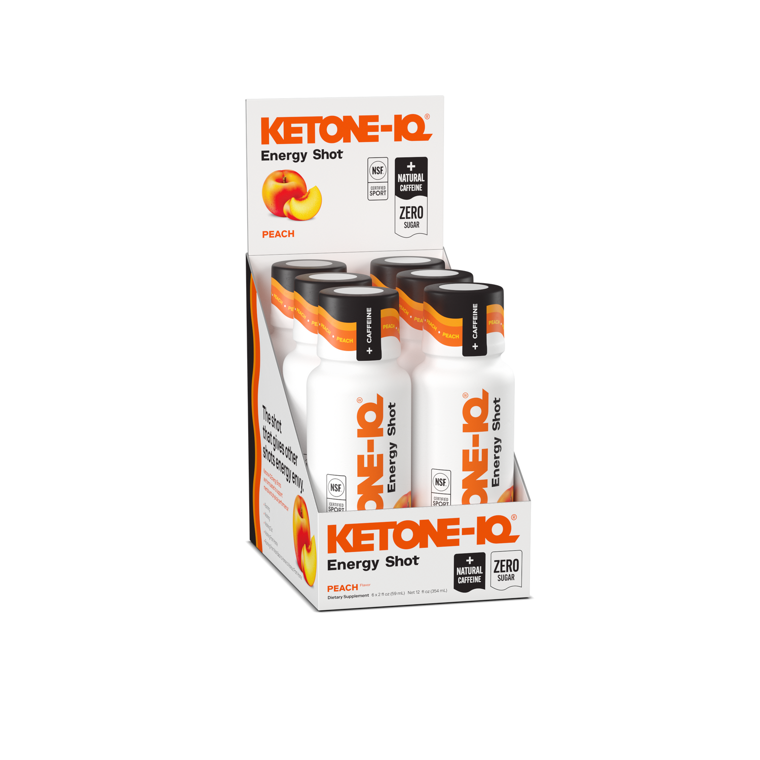 2 oz  Caffeine Shot - Peach