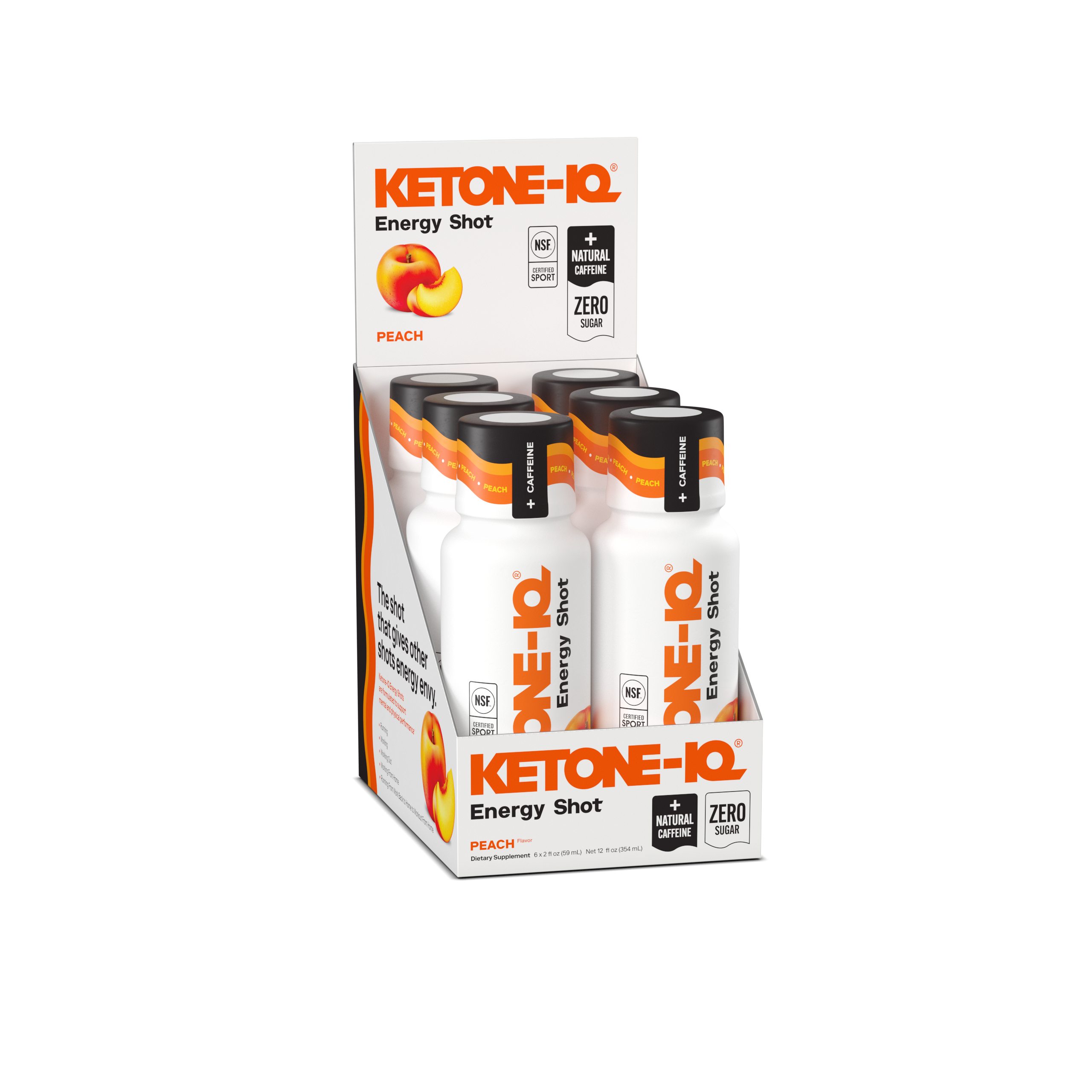2 oz  Caffeine Shot - Peach