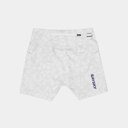 W Flower Combat+ Short Tights 4” - White Aop