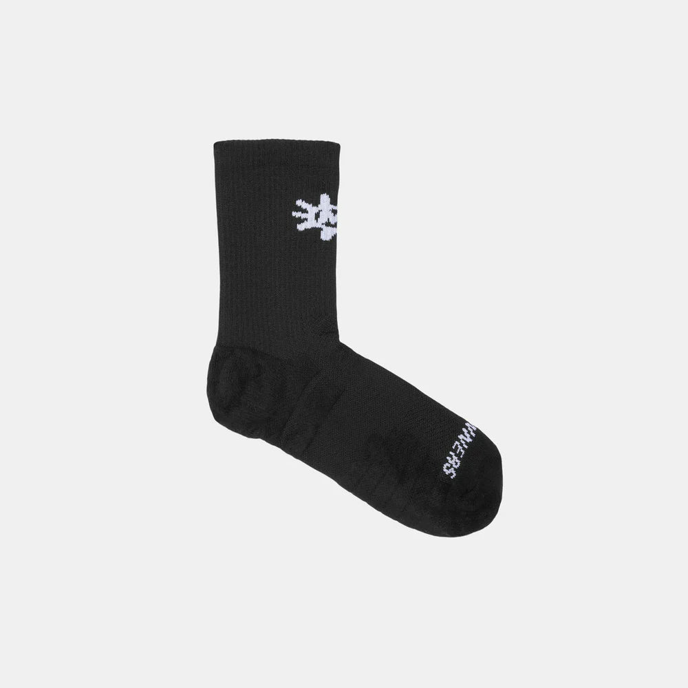 Cushion Run &quot;Sunburst&quot; Quarter Socks - Black with White (2 Pack)