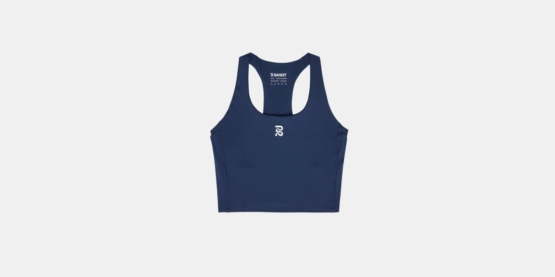 Stamina™ Scoop Neck Race Crop - NY Navy