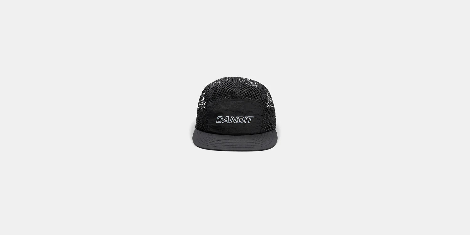 Bandit Open Mesh Reflective Run Hat - Black