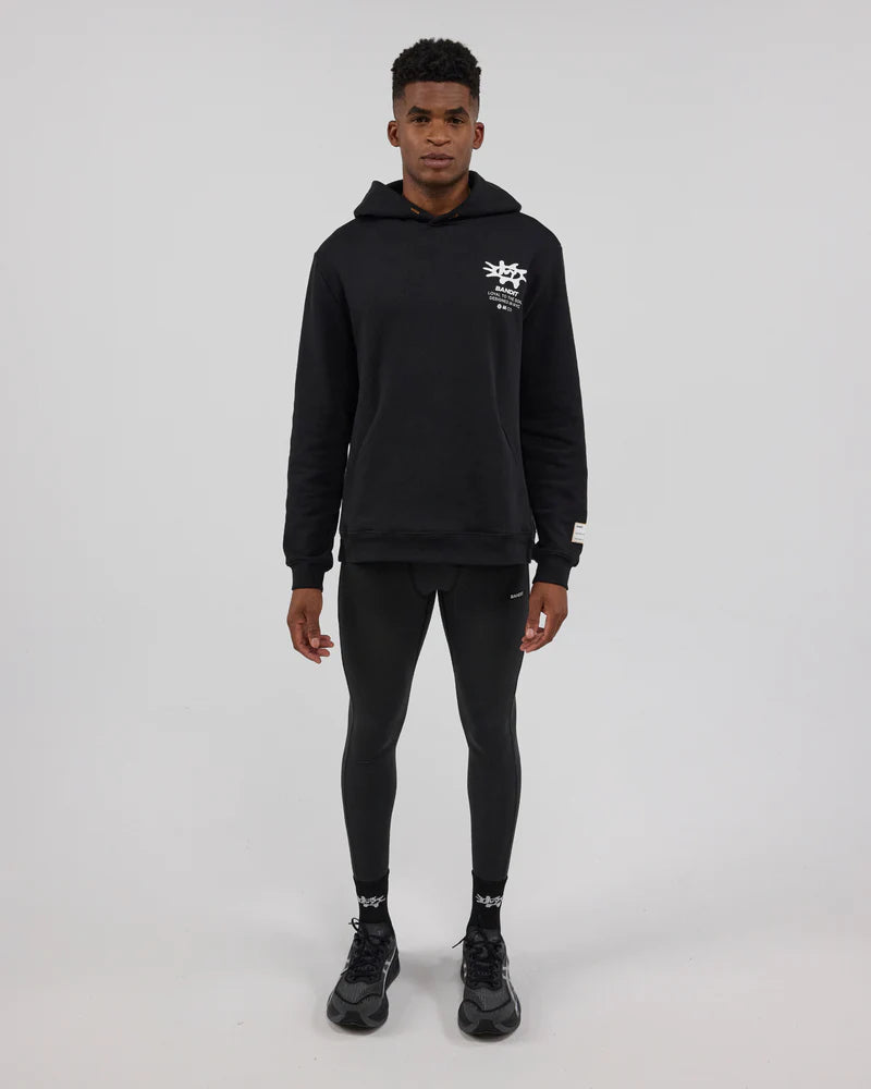 Cushion Run &quot;Sunburst&quot; Quarter Socks - Black with White (2 Pack)