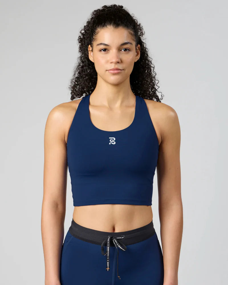 Stamina™ Scoop Neck Race Crop - NY Navy