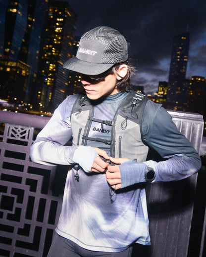 Bandit Open Mesh Reflective Run Hat - Black