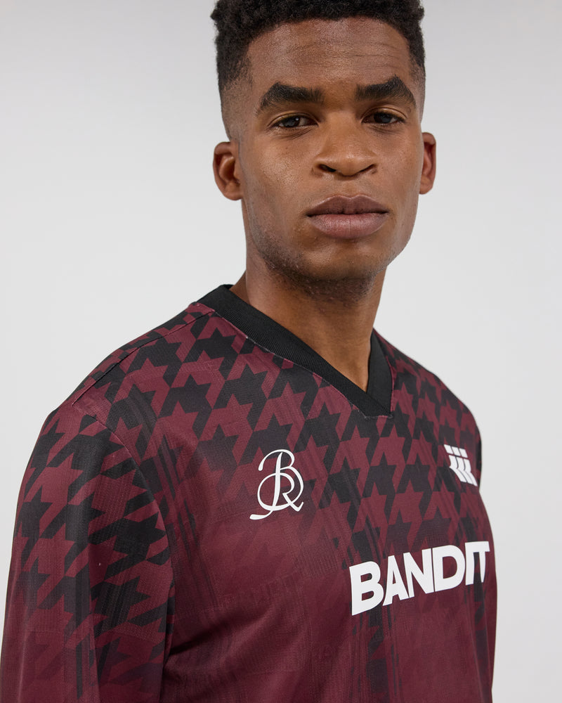 Jacquard Footy-Run Long Sleeve - Fig Print