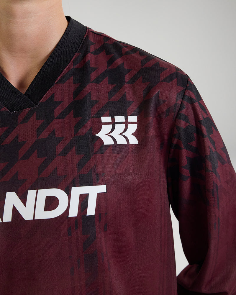 Jacquard Footy-Run Long Sleeve - Fig Print