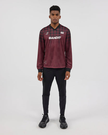 Jacquard Footy-Run Long Sleeve - Fig Print