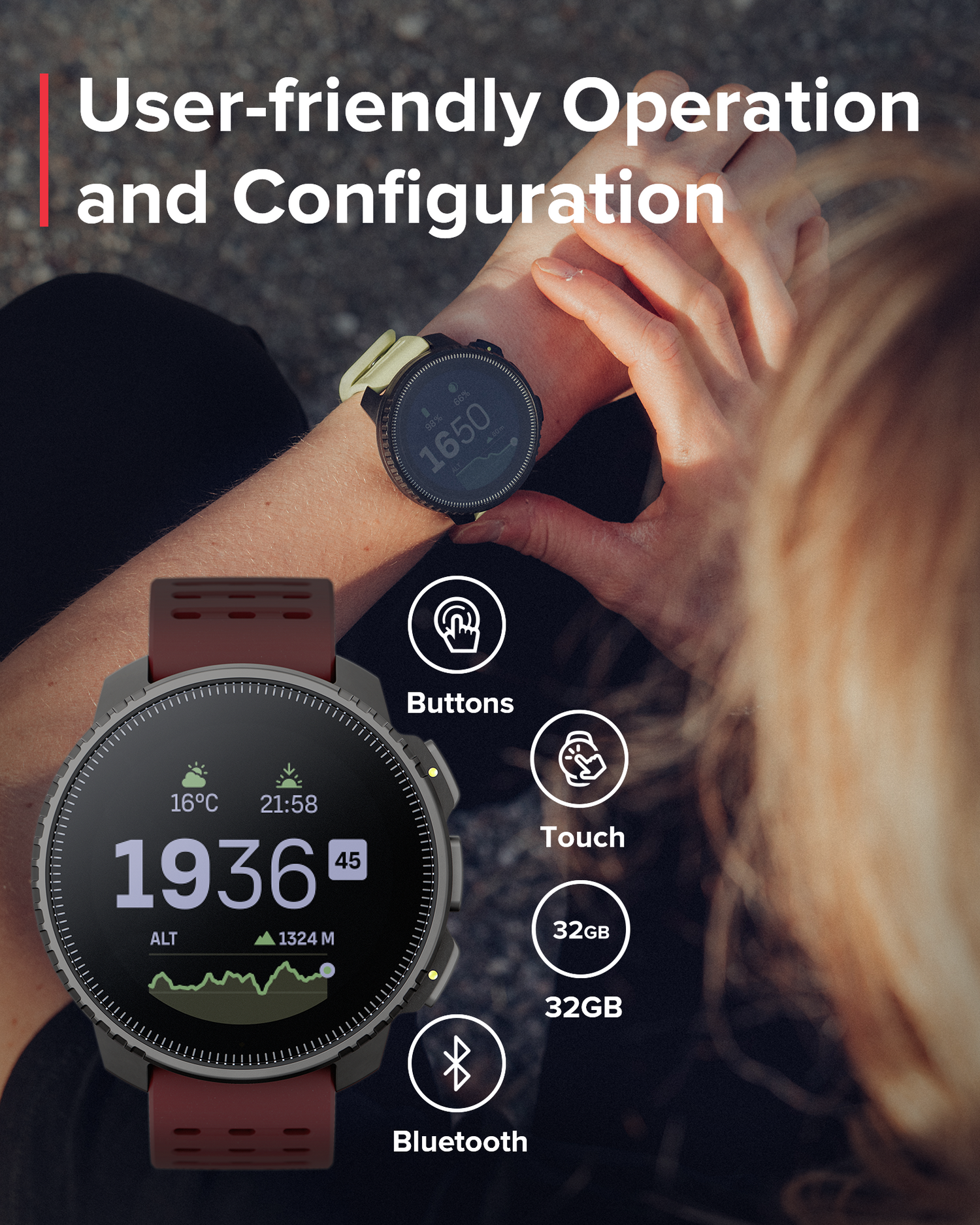SUUNTO VERTICAL BLACK RUBY