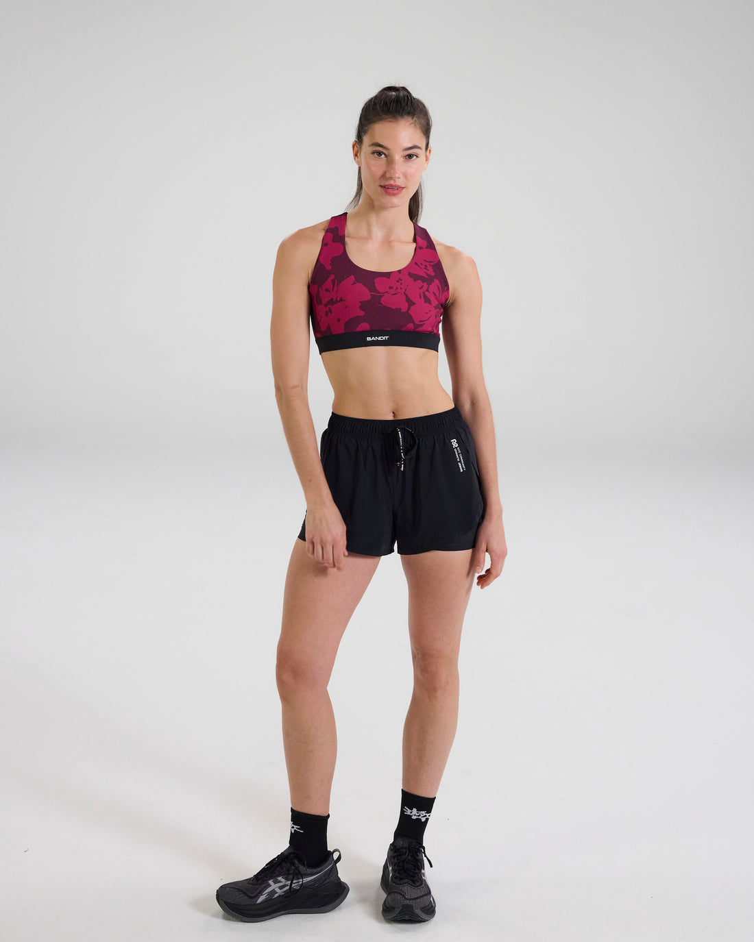 Cadence™ Scoop Neck Run Bra - Fig/Berry Floral