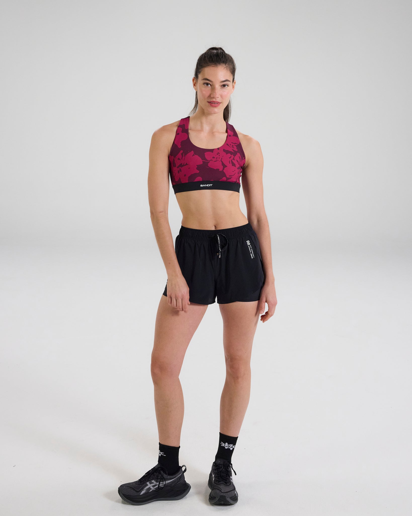 Cadence™ Scoop Neck Run Bra - Fig/Berry Floral