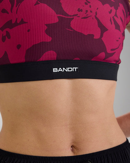 Cadence™ Scoop Neck Run Bra - Fig/Berry Floral