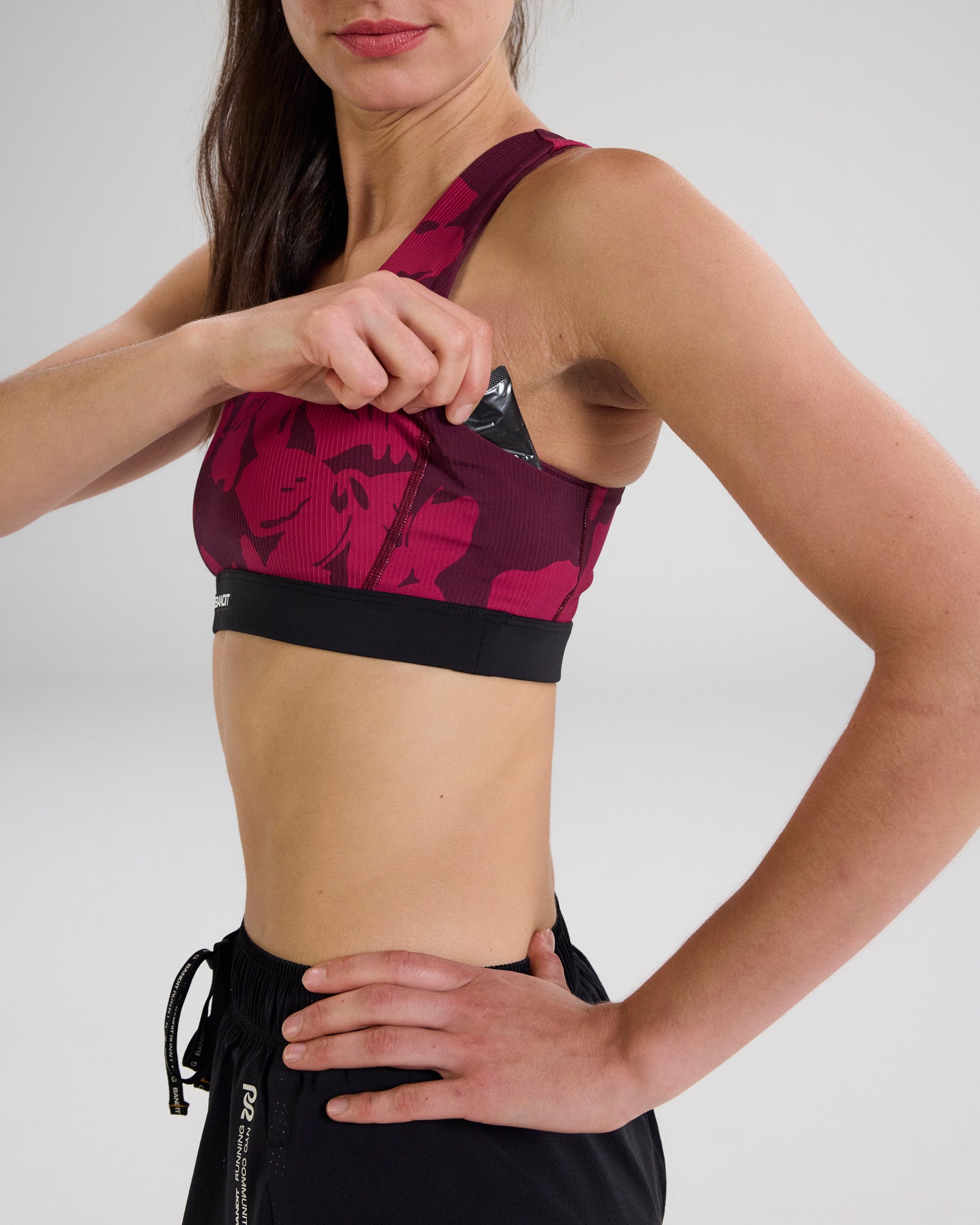 Cadence™ Scoop Neck Run Bra - Fig/Berry Floral