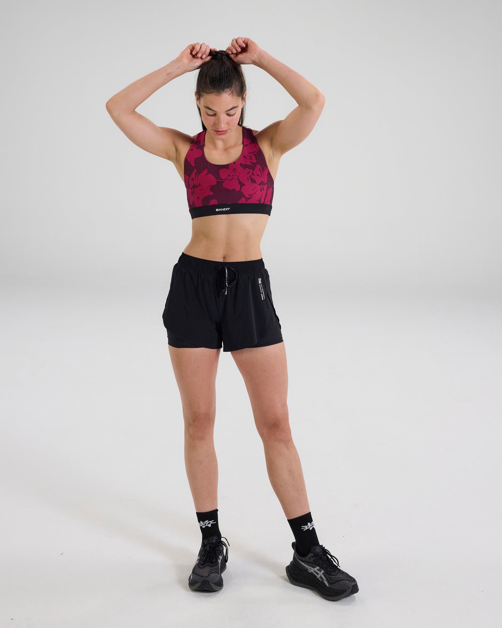 Cadence™ Scoop Neck Run Bra - Fig/Berry Floral