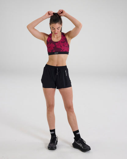 Cadence™ Scoop Neck Run Bra - Fig/Berry Floral