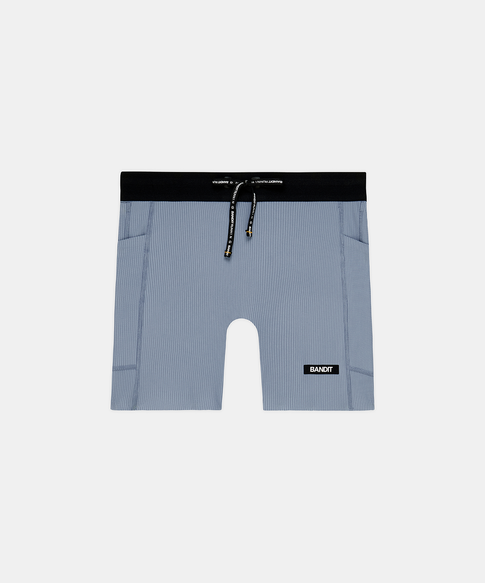 Striped Cadence™ 5" Compression Bottom - Pavillion Blue / Steel Horizon