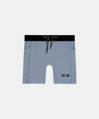 Striped Cadence™ 5" Compression Bottom - Pavillion Blue / Steel Horizon