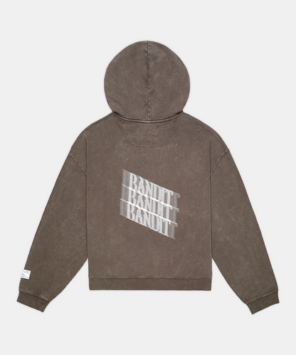 Unisex Chroma Wash Cropped Hoodie - Cocoa