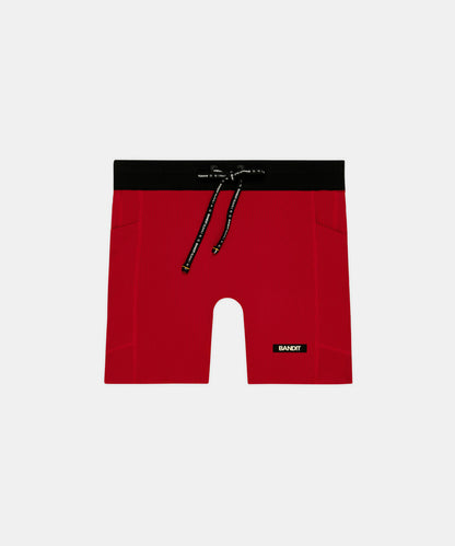 Striped Cadence™ 5" Compression Bottom - Oxide Red / Signal Red