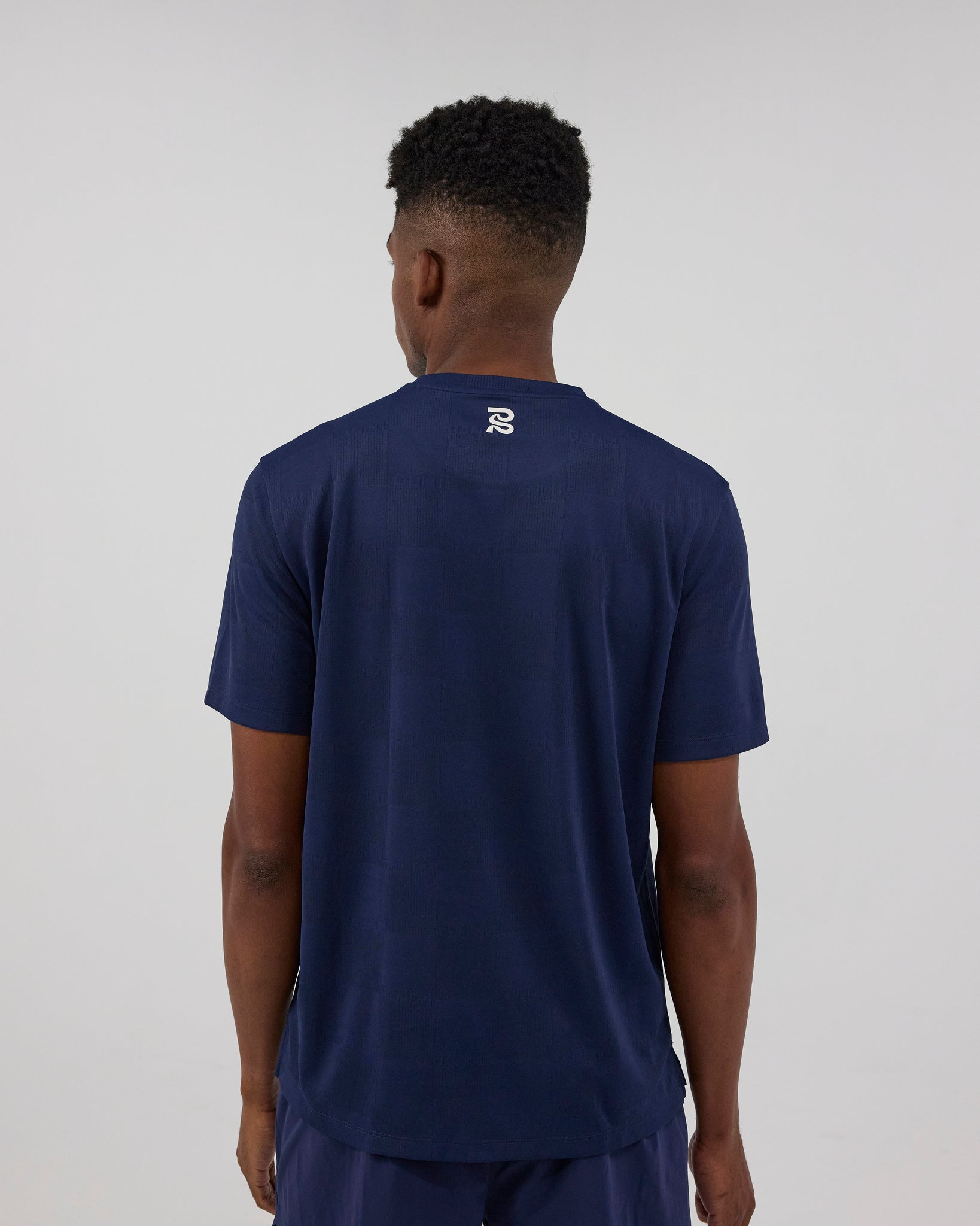 Bandit Cheque Jacquard Short Sleeve Tee - Unisex, NY Navy