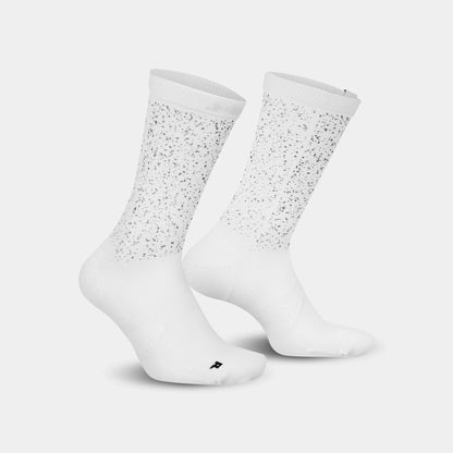Reflective Combat High Socks - White