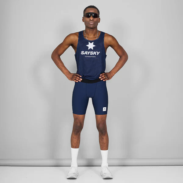 Combat+ Rib Short Tights 8” - Blue