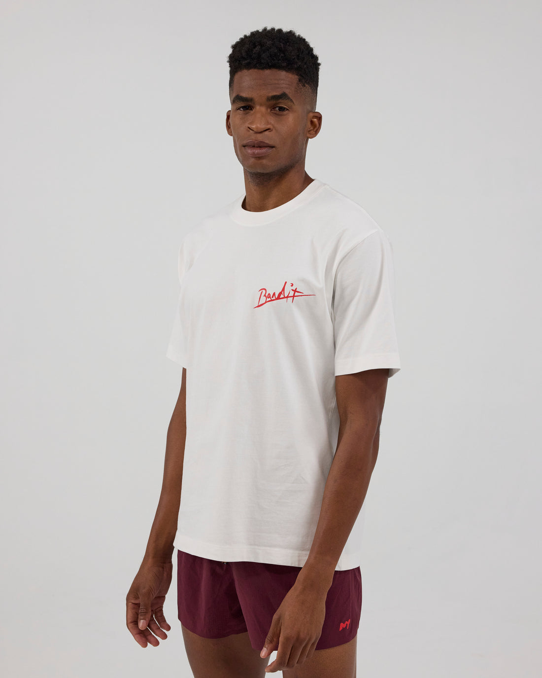 "Painted Flower" Cotton Tee, Unisex - White