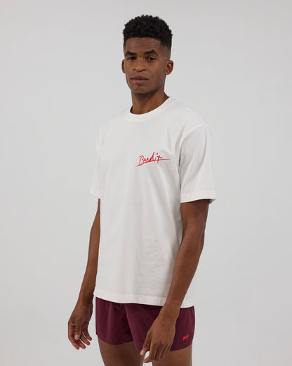 &quot;Painted Flower&quot; Cotton Tee, Unisex - White