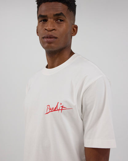 &quot;Painted Flower&quot; Cotton Tee, Unisex - White