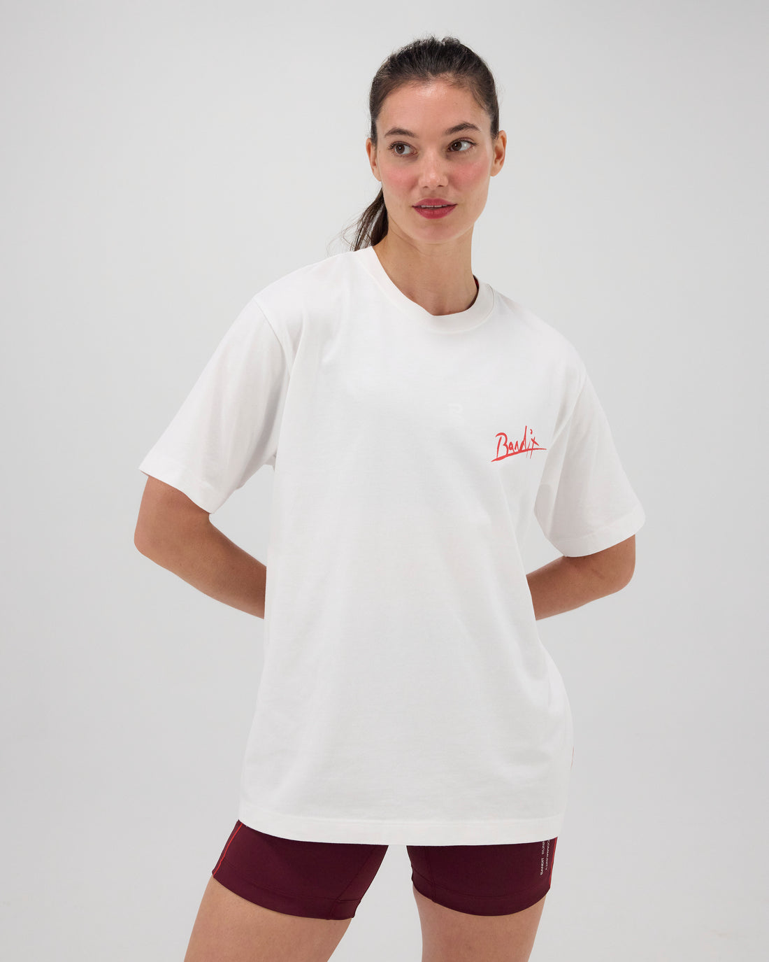 "Painted Flower" Cotton Tee, Unisex - White