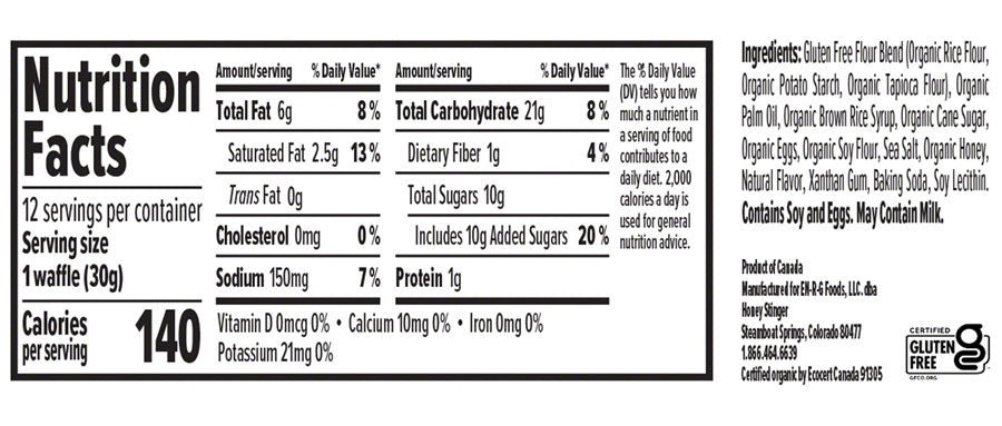 Gluten Free Organic Waffle