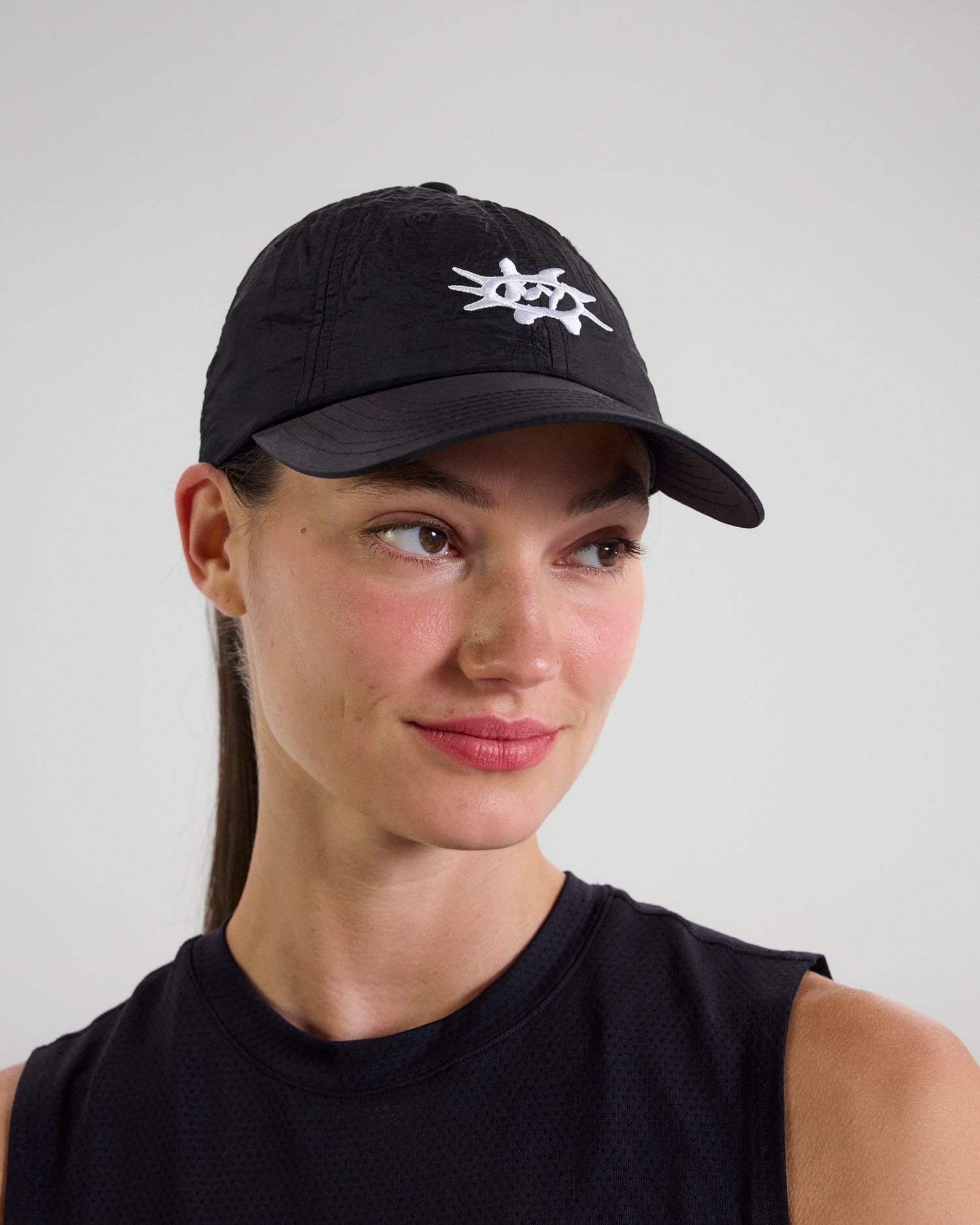 Nylon &quot;Sunburst&quot; Dad Hat - Black