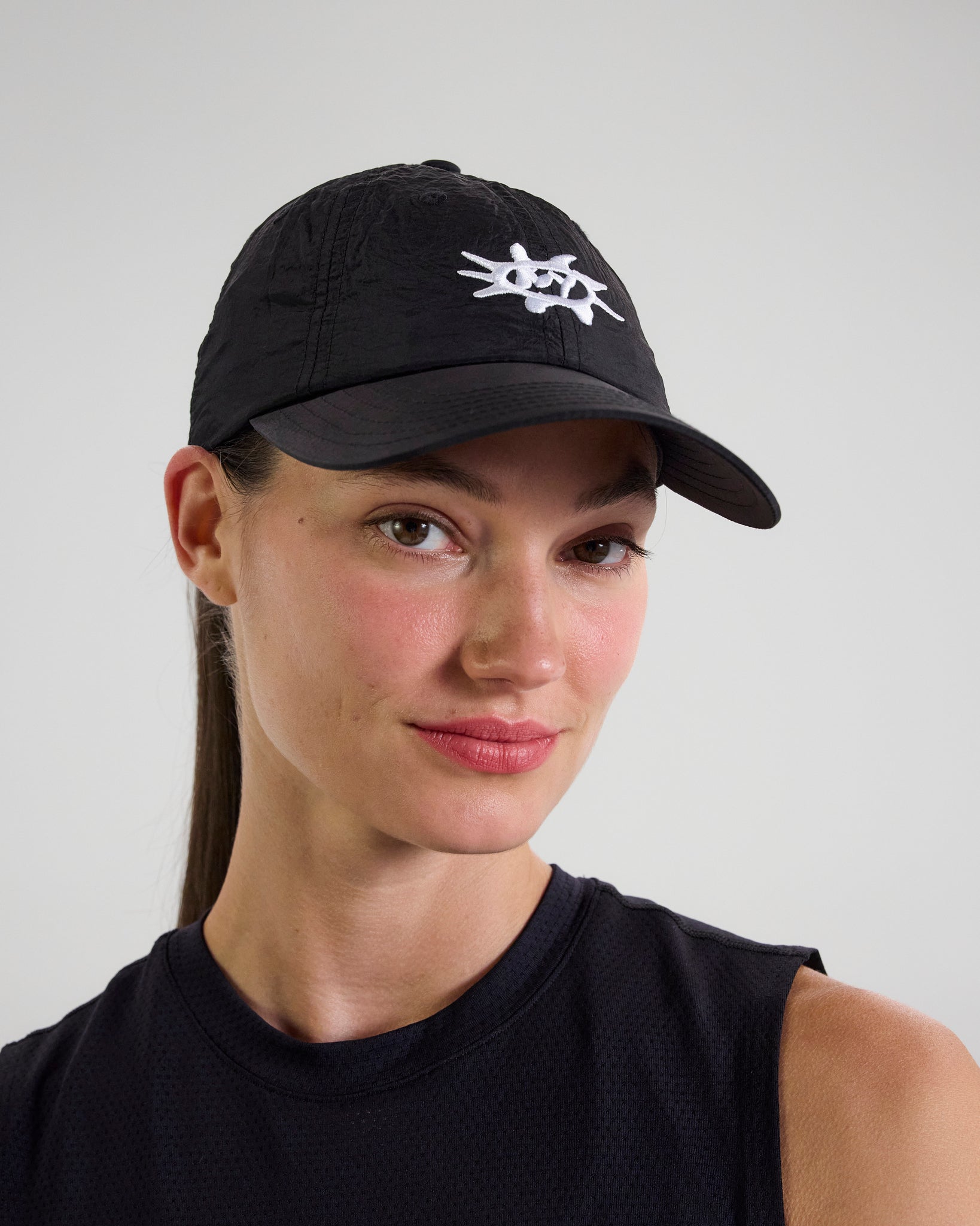 Nylon &quot;Sunburst&quot; Dad Hat - Black