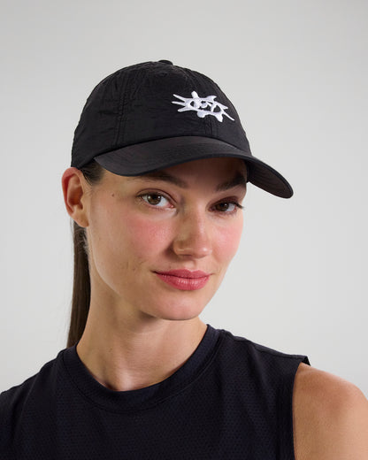 Nylon &quot;Sunburst&quot; Dad Hat - Black