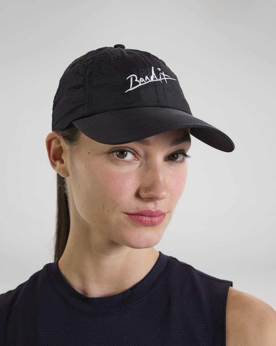 Nylon Signature Bandit Dad Hat - Black