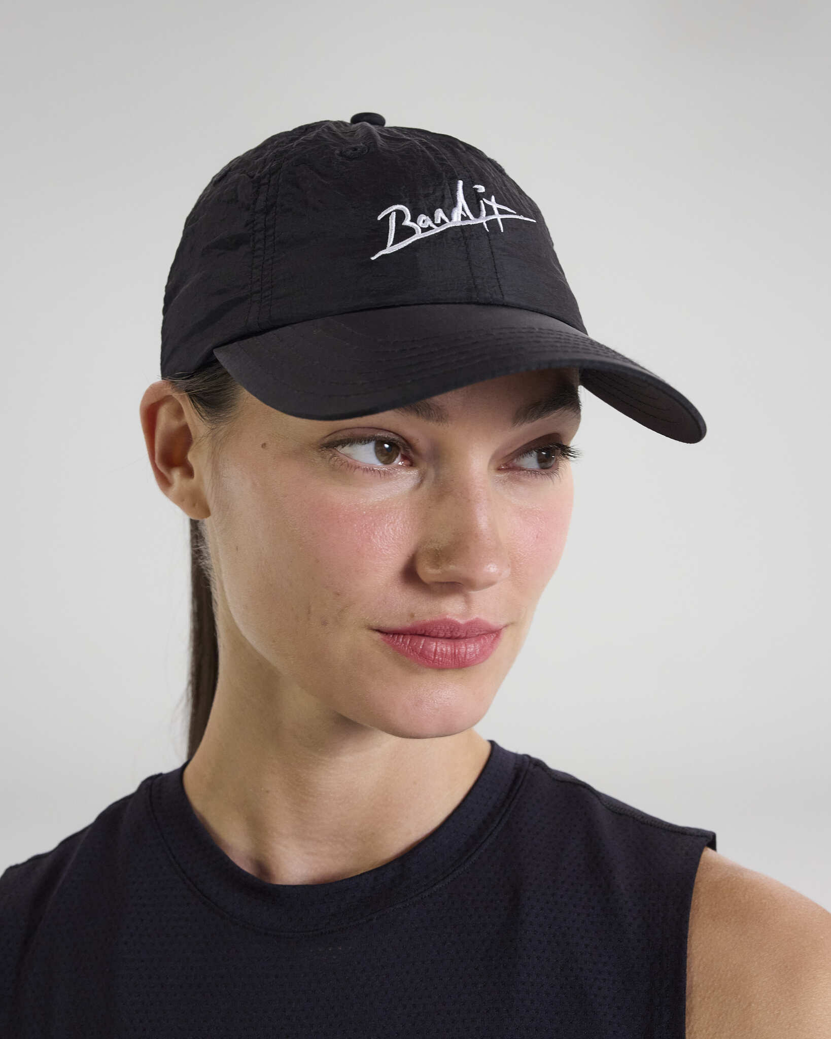 Nylon Signature Bandit Dad Hat - Black