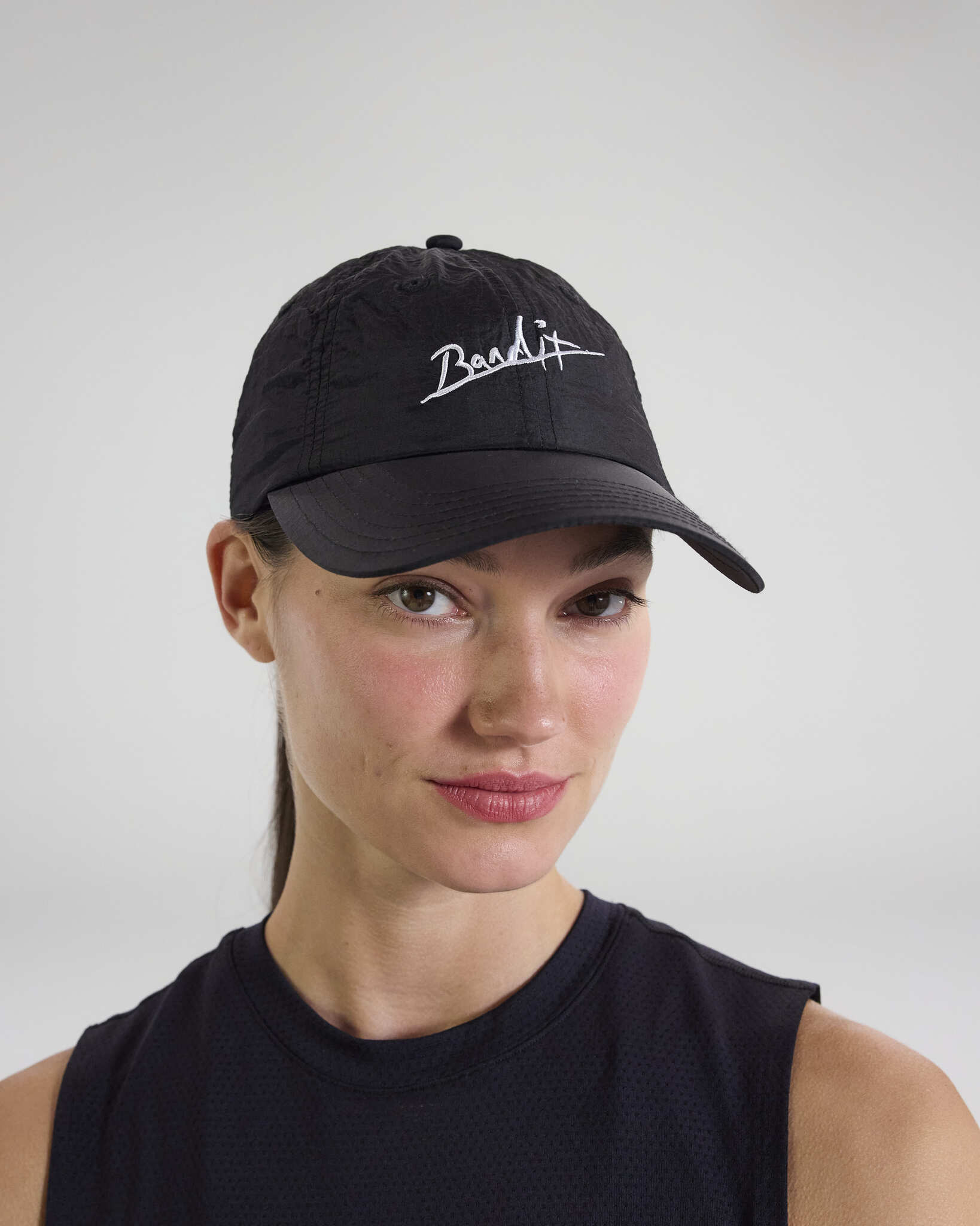Nylon Signature Bandit Dad Hat - Black