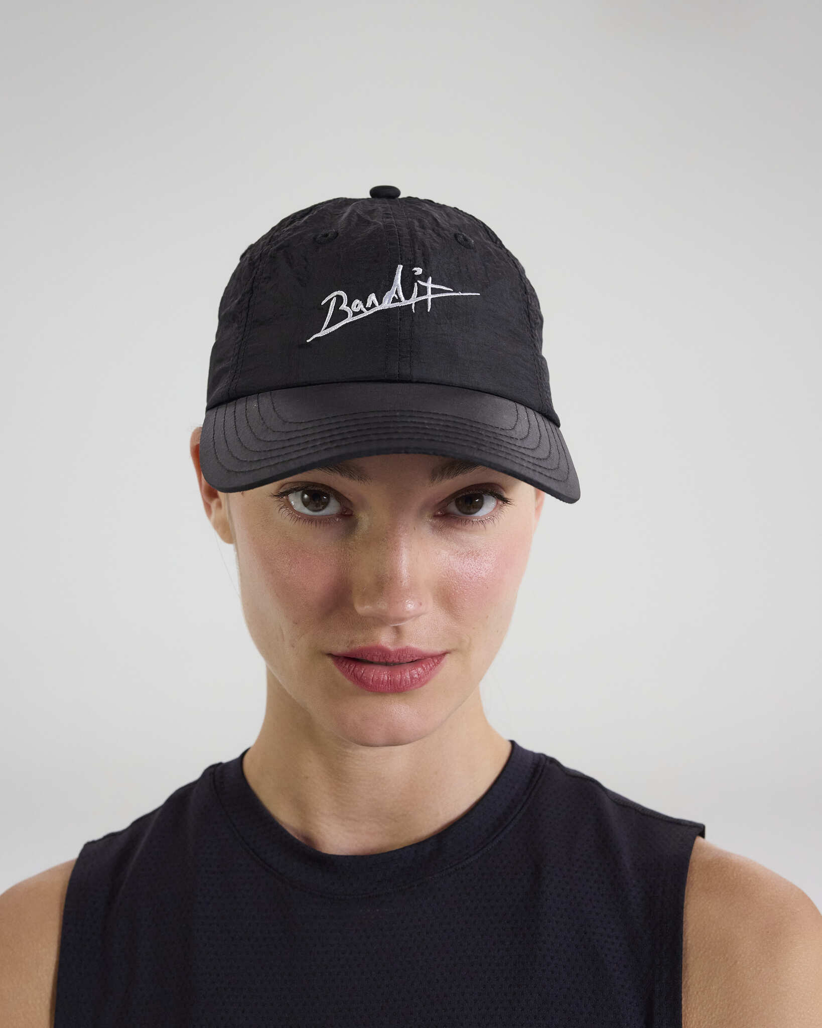 Nylon Signature Bandit Dad Hat - Black