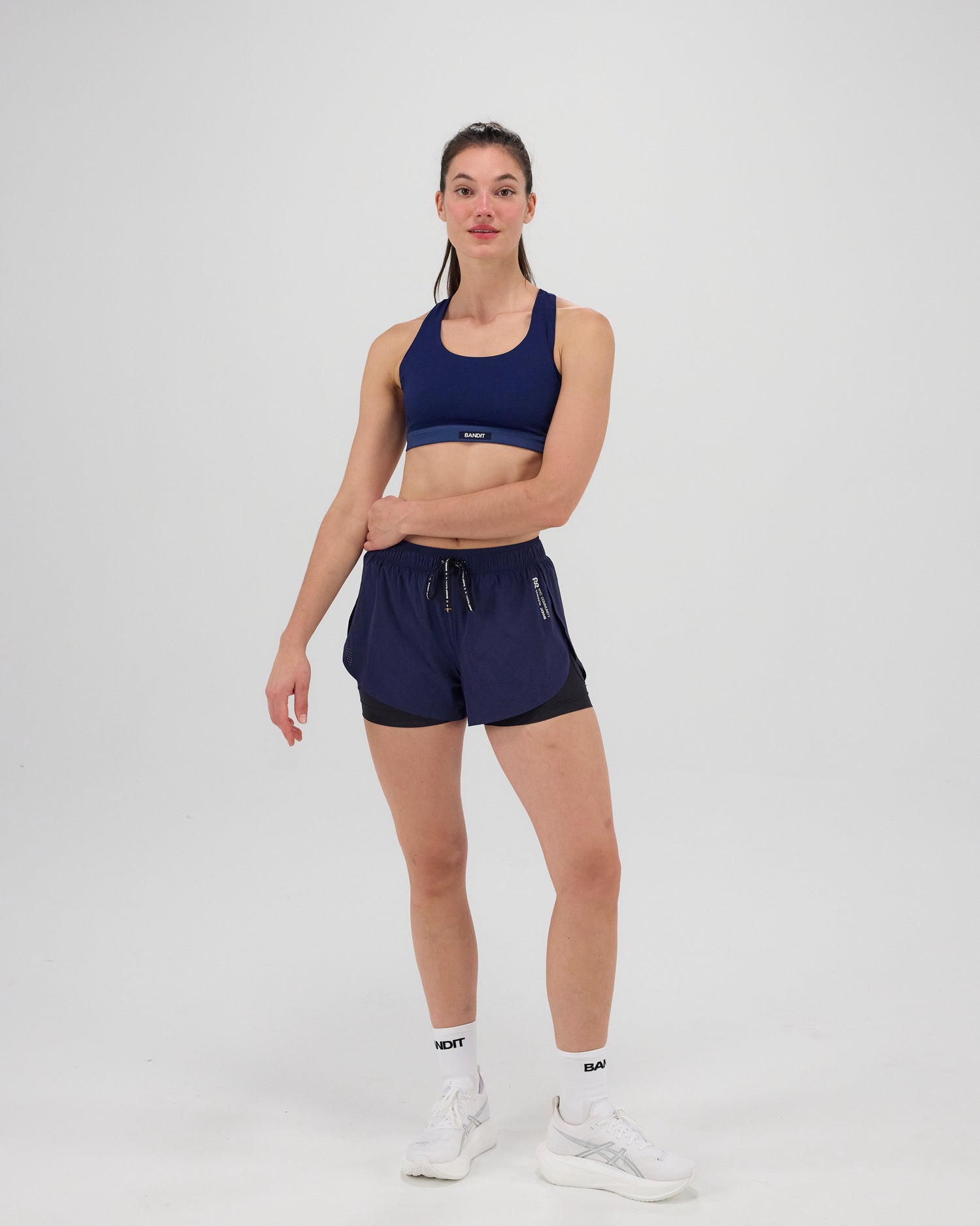 Gridlock™ Scoop Neck Run Bra - NY Navy