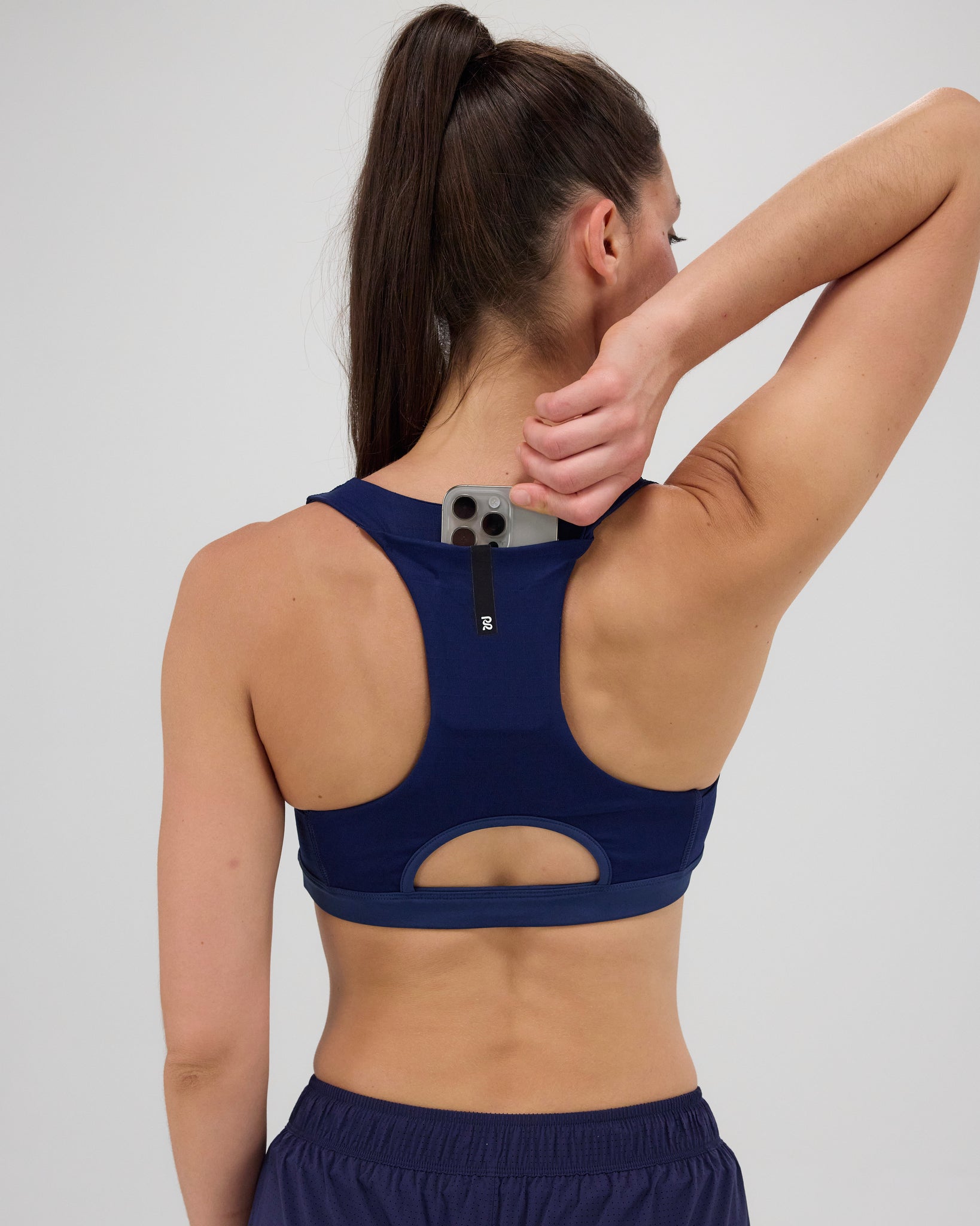 Gridlock™ Scoop Neck Run Bra - NY Navy