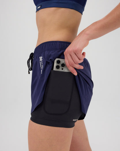 Gridlock™ Scoop Neck Run Bra - NY Navy