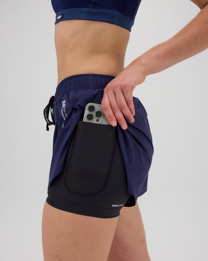 Gridlock™ Scoop Neck Run Bra - NY Navy