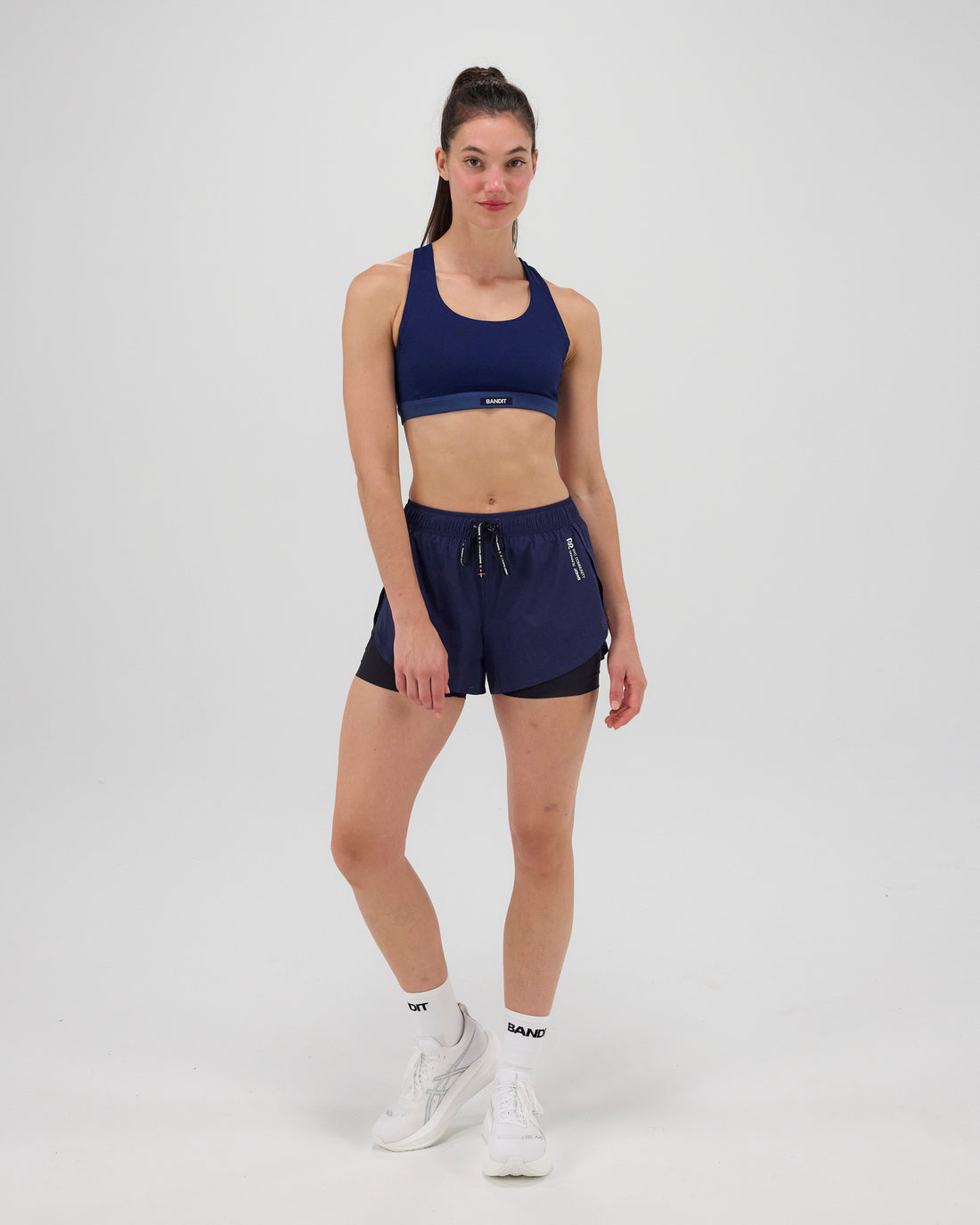 Gridlock™ Scoop Neck Run Bra - NY Navy