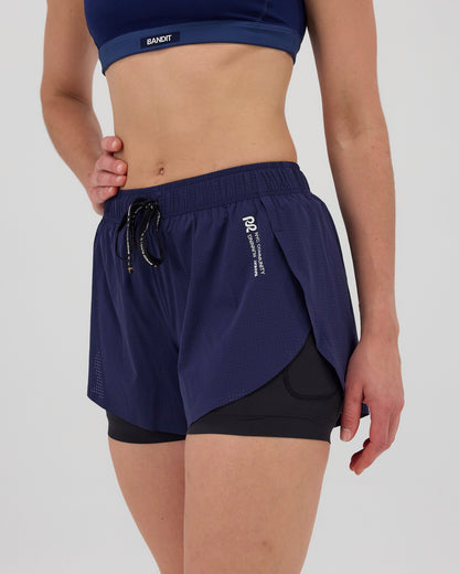 Gridlock™ Scoop Neck Run Bra - NY Navy