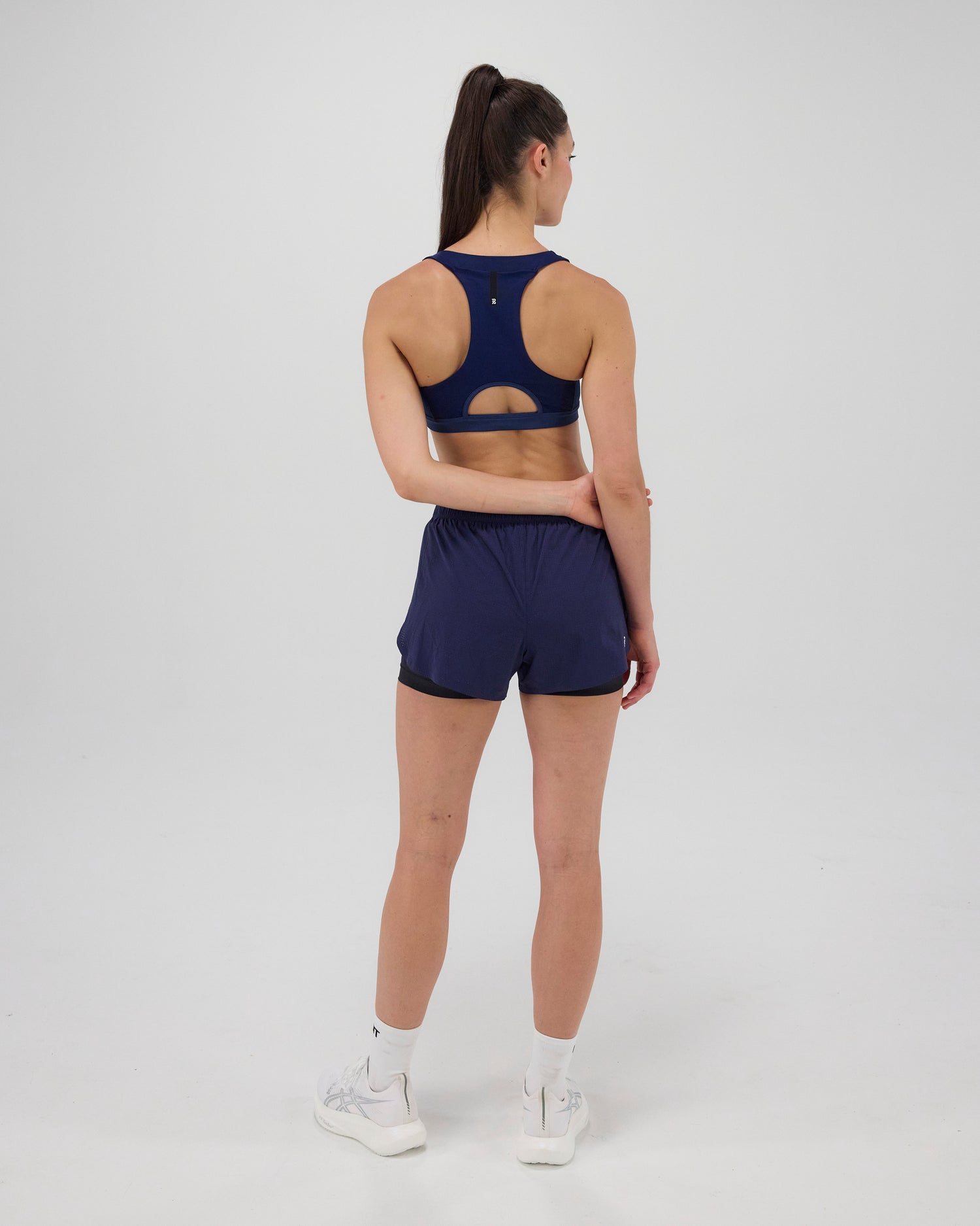 Gridlock™ Scoop Neck Run Bra - NY Navy